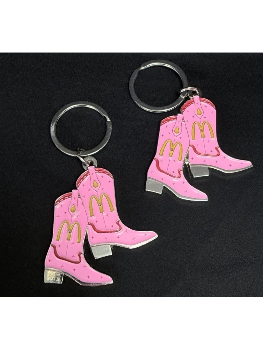 Shania Twain McDonald's Pink Cowboy Boot Keychains Canada Exclusive x2